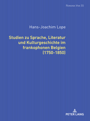 cover image of Studien zu Sprache, Literatur und Kulturgeschichte im frankophonen Belgien (1750-1850).